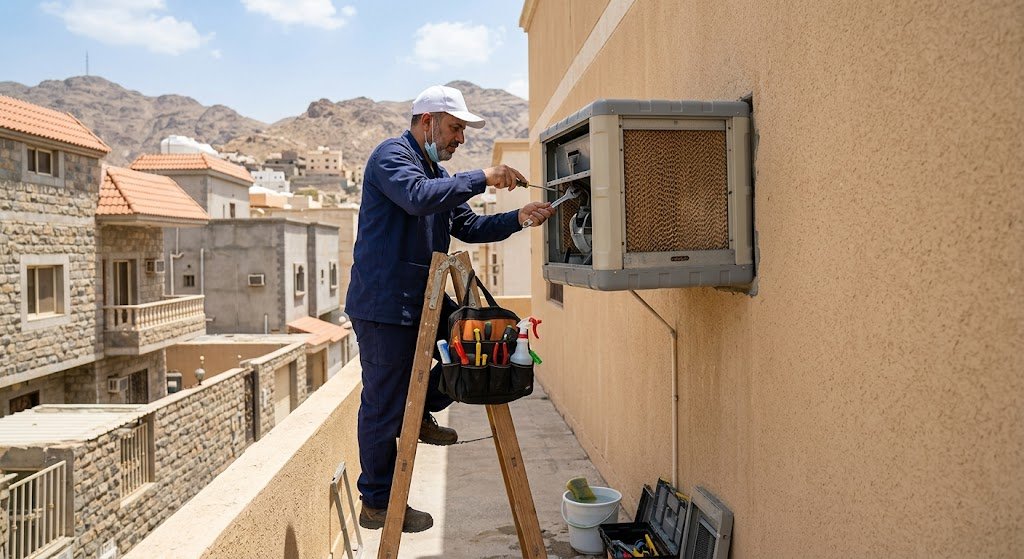غسيل مكيفات شباك مكة لتبريد مثالي وهواء نقي